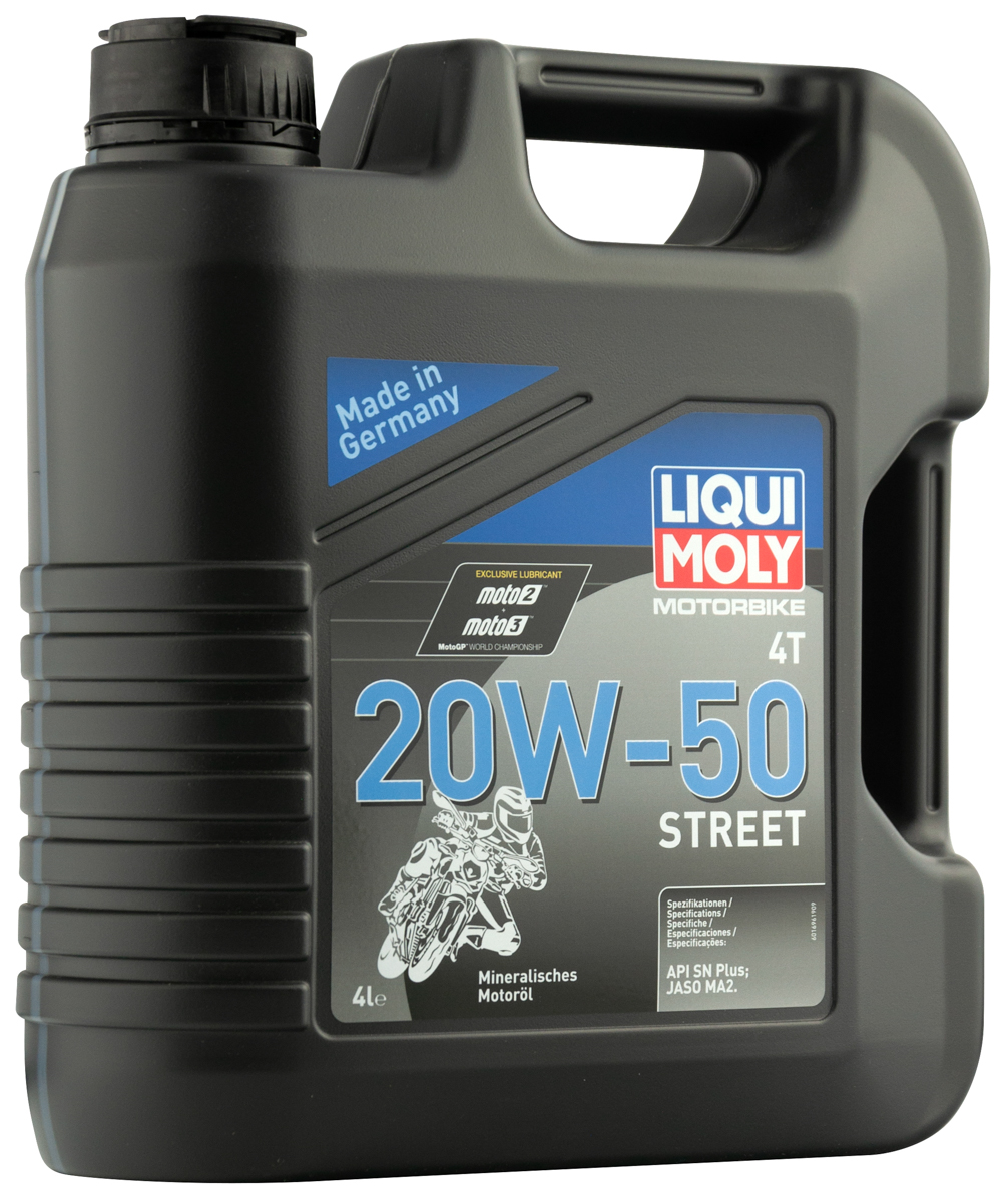 Моторное масло Liqui Moly Motorbike 4T Street 20W50 минеральное 4л