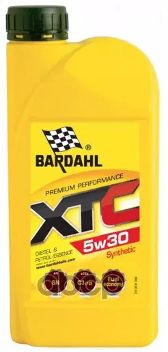 Масло моторное Bardahl XTC 5W-30 C3 синтетическое 1 л