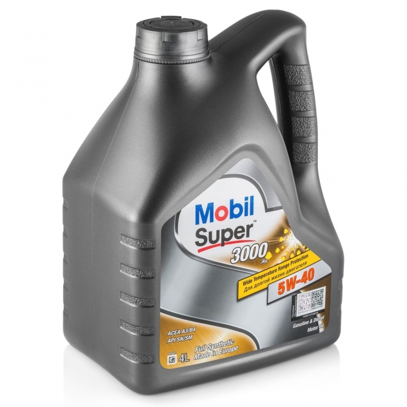 Моторное масло Mobil Super 3000 X1 5W40 синтетическое 4л