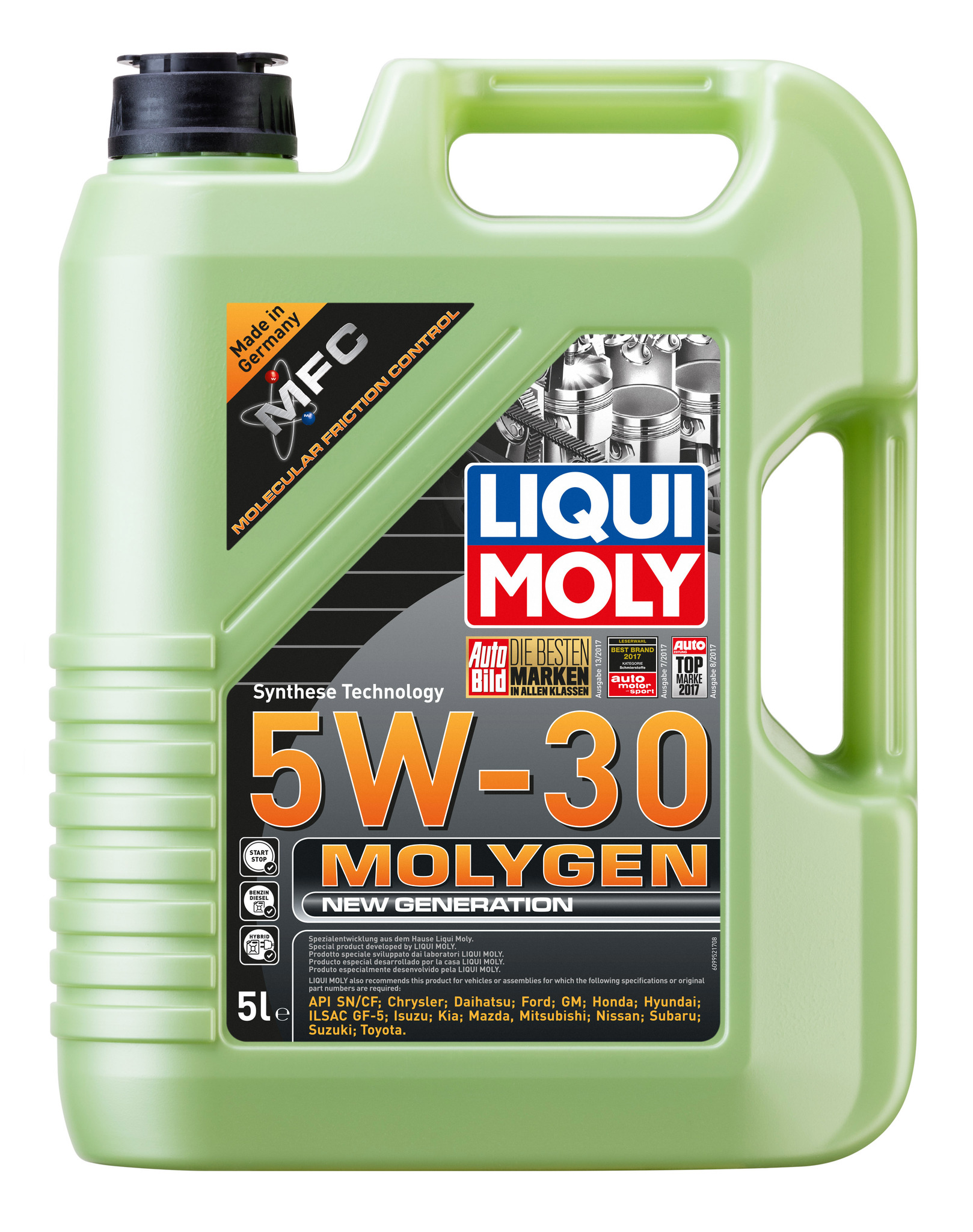 Моторное масло Liqui Moly Molygen New Generation 5W30 синтетическое 5л