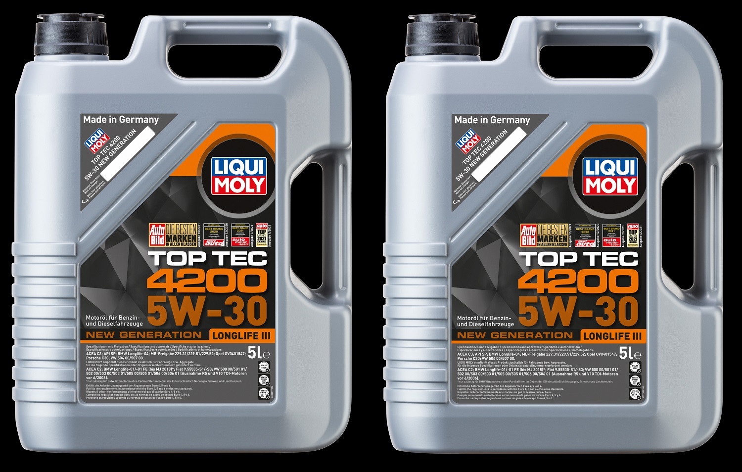 Liqui Moly Top Tec 4200 5W30 НС синтетическое моторное масло для Volkswagen 5+5