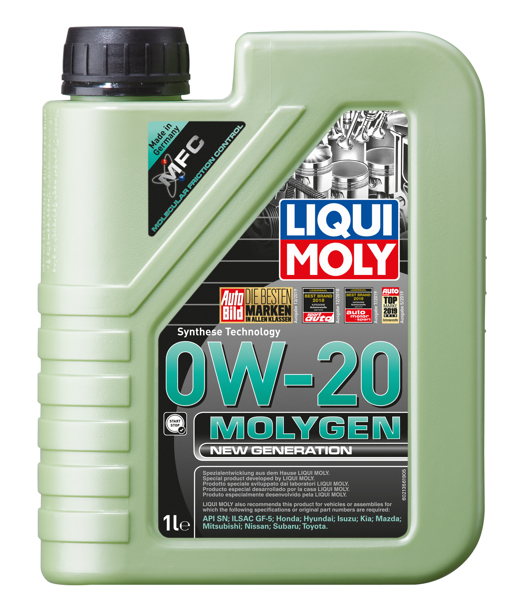 Масло моторное Liqui Moly Molygen New Generation 0W20 hc-синтетическое 1л