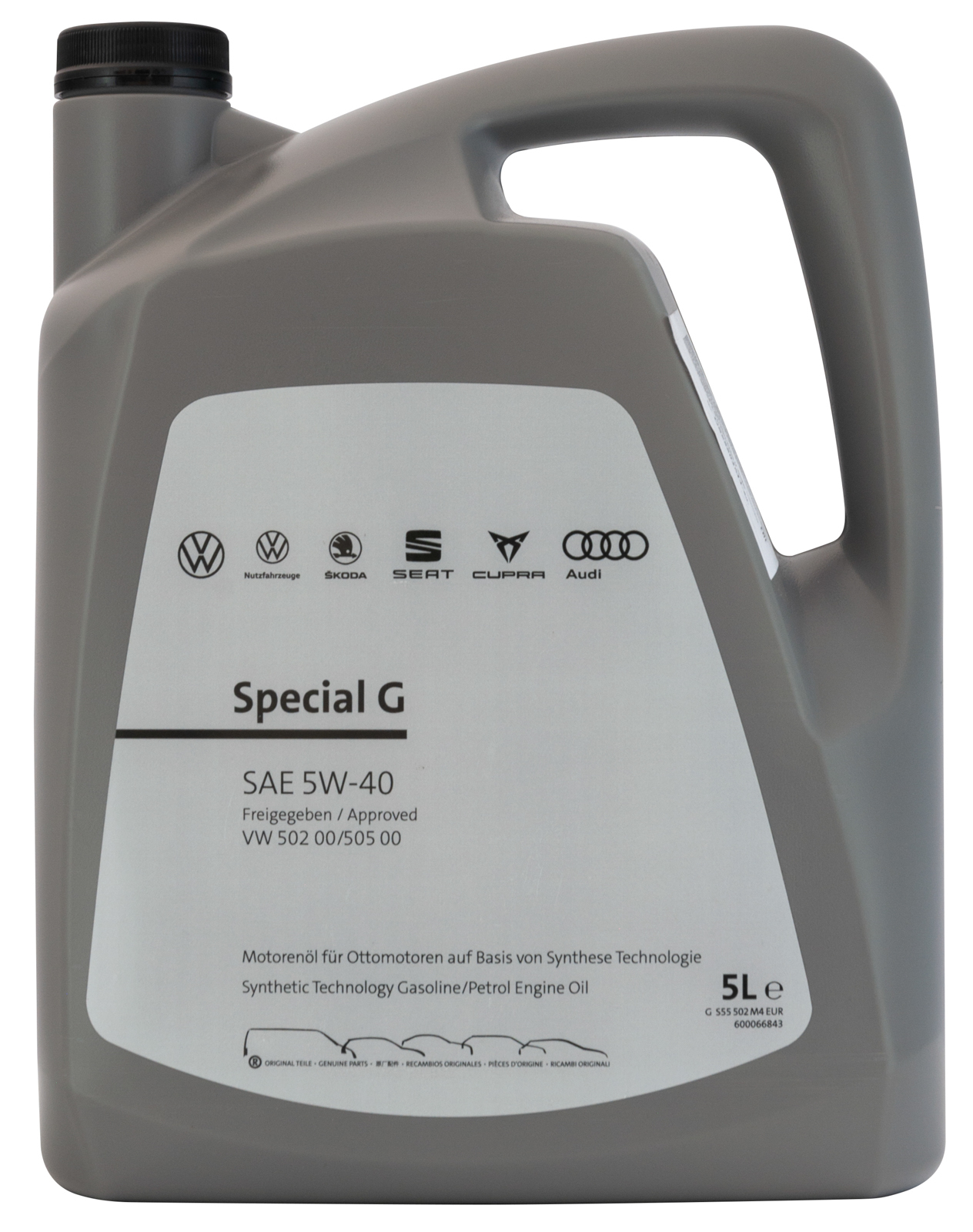 Синтетическое моторное масло VOLKSWAGEN Special G 5W-40 (G52502), 5 л, 1 шт