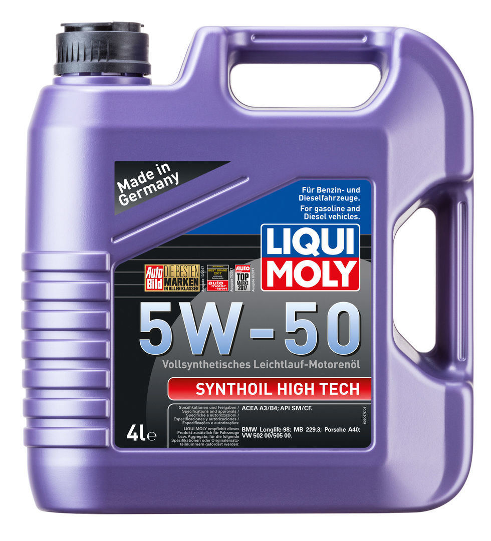 Моторное масло Liqui Moly Synthoil High Tech 5W50 синтетическое 4л