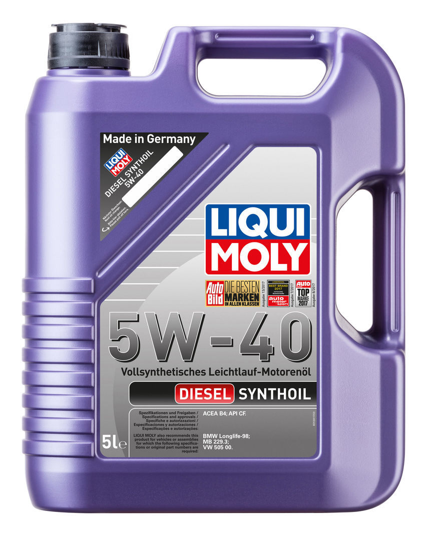 Моторное масло LIQUIMOLY Diesel Synthoil 5W40 синтетическое 5л