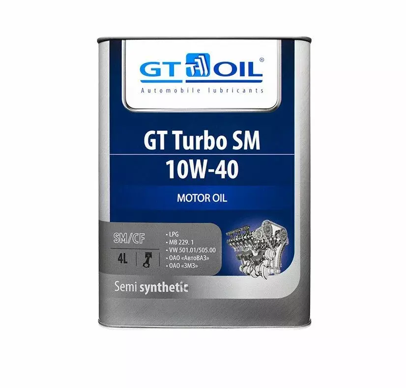 Масло моторное GT OIL GT Turbo SM 10W-40 полусинтетическое 4 л