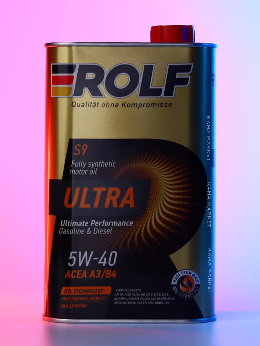 Масло моторное ROLF ULTRA 5W-40 A3/B4 SP, (металл), синтетическое 1 л