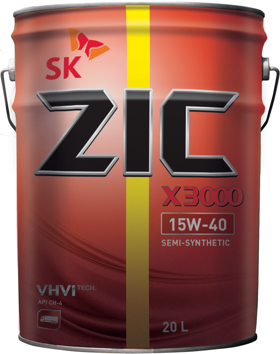 ZIC X3000 15W40 Полусинтетическое дизельное моторное масло (20л)