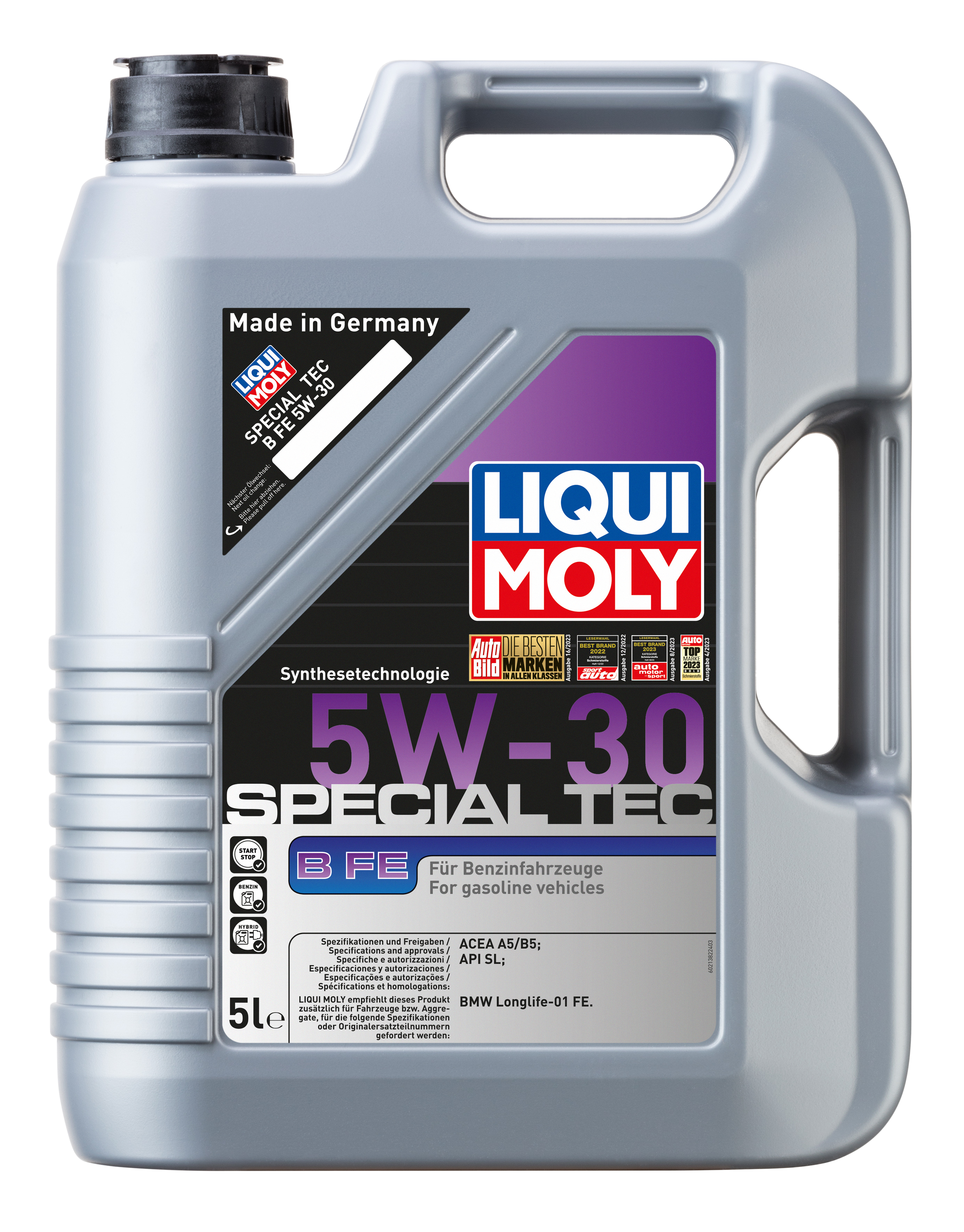 Моторное масло LiquiMoly Special Tec B FE 5W-30 SL A5/B5 НС-синтетическое 5л