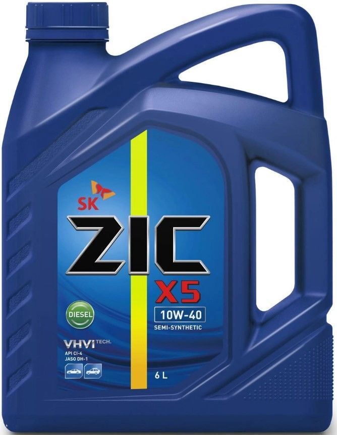 Моторное масло ZIC X5 Diesel 10W40 полусинтетическое 6л