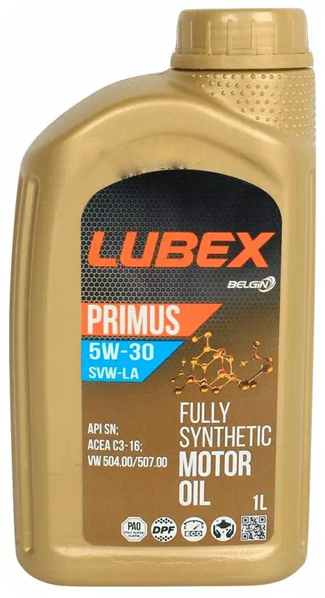 Синтетическое моторное масло LUBEX PRIMUS SVW-LA 5W-30, 1 л