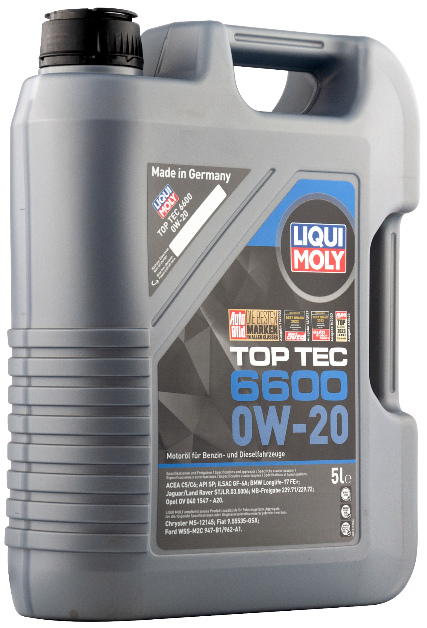 Моторное масло Liqui Moly Top Tec 6600 0W20 hc-синтетическое 5л