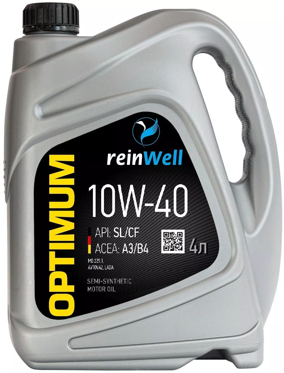 Моторное масло ReinWell 10W-40 A3/B4, 4л