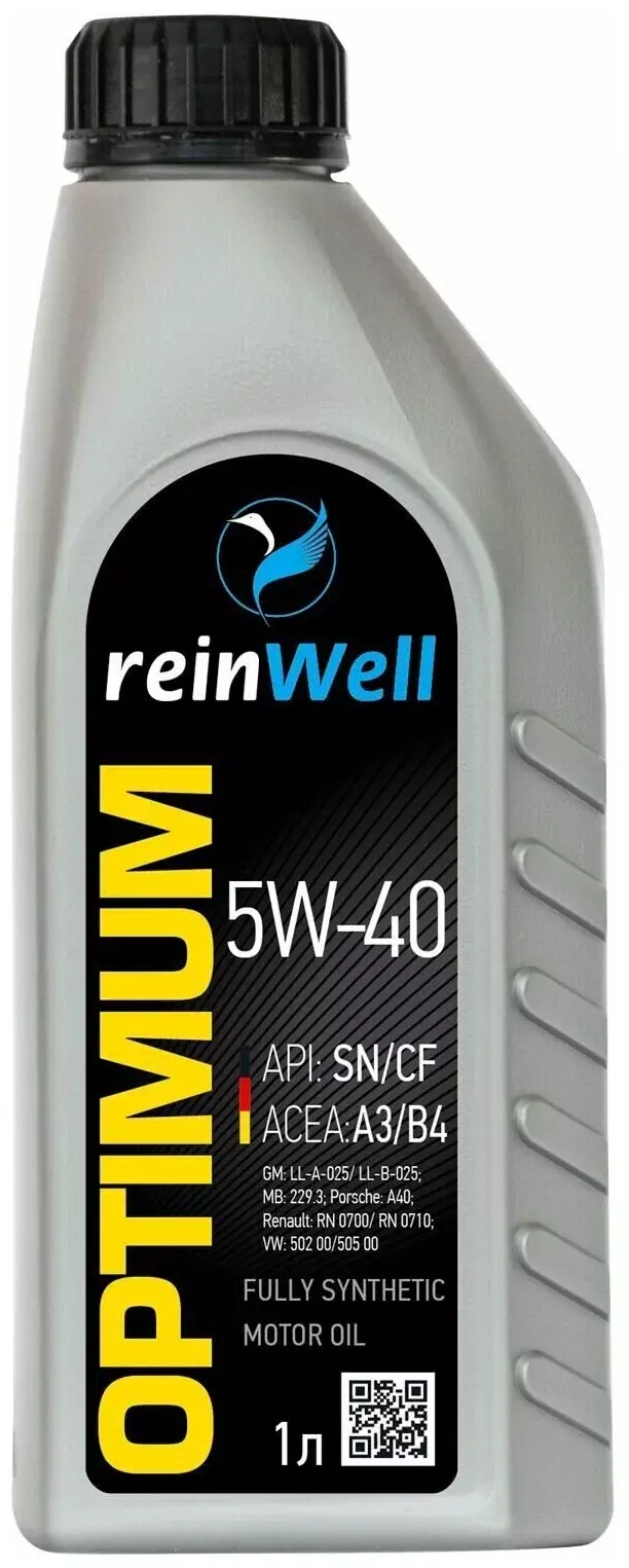 Моторное масло ReinWell 5W-40 А3/В4 1л