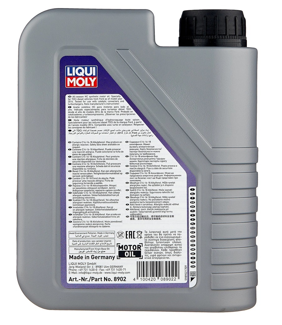 Моторное масло LIQUI MOLY Special Tec V 0W30, синтетическое (Volvo), 1л