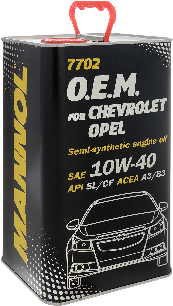 Mannol 7702 O.E.M. for Chevrolet Opel 10W40 полусинт. моторное масло (металл)