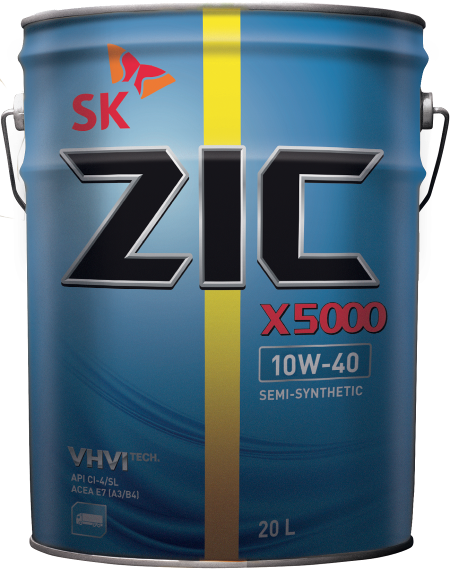 Моторное масло ZIC X5000 10W40 полусинтетическое 20л