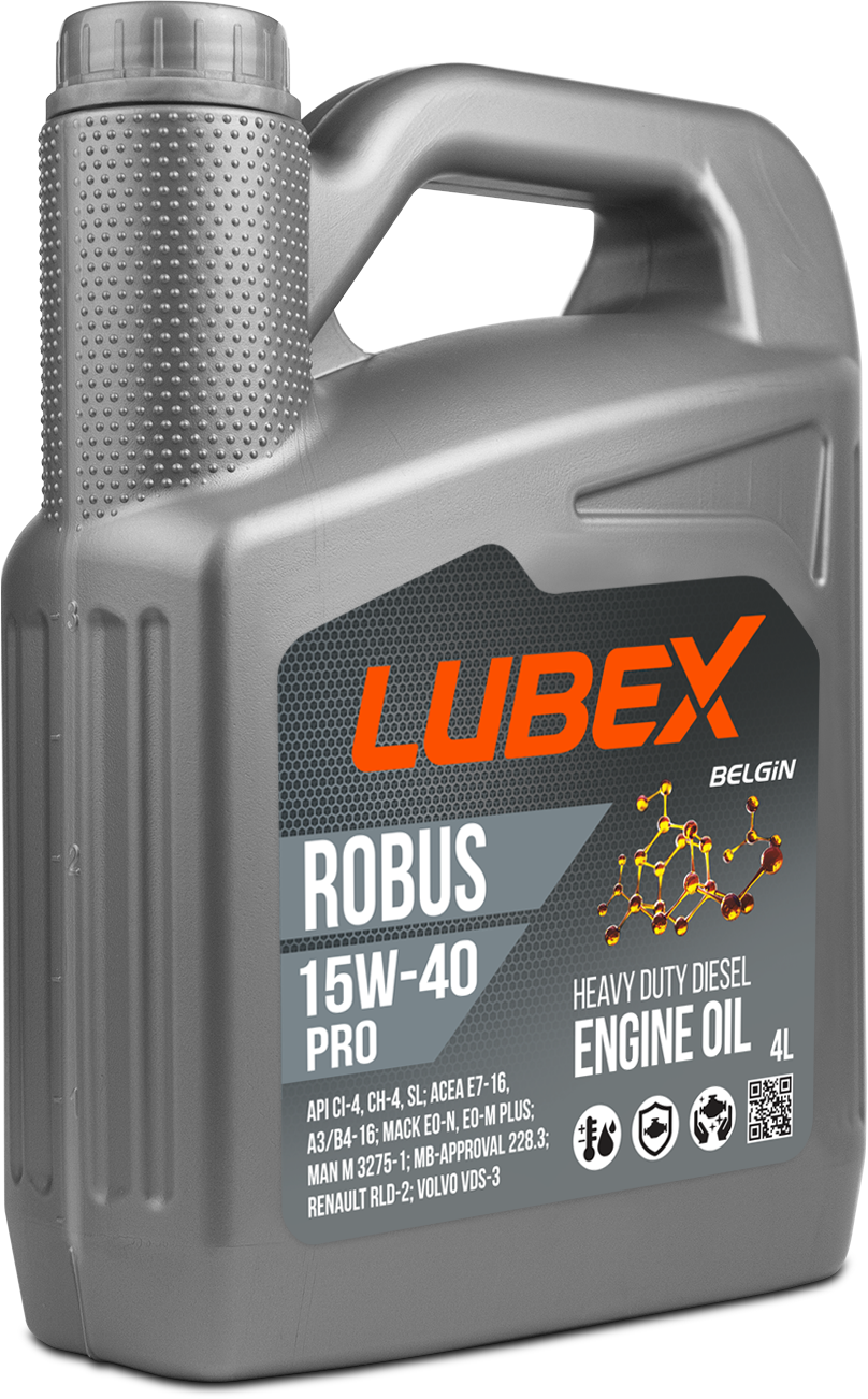 Минеральное моторное масло LUBEX ROBUS PRO 15W-40, 4 л
