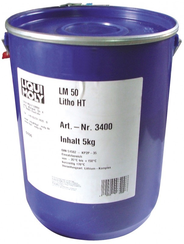 LM 50 Litho HT (5кг) — Высокотемпературная смазка для ступиц подшипников (Темно-синяя)
