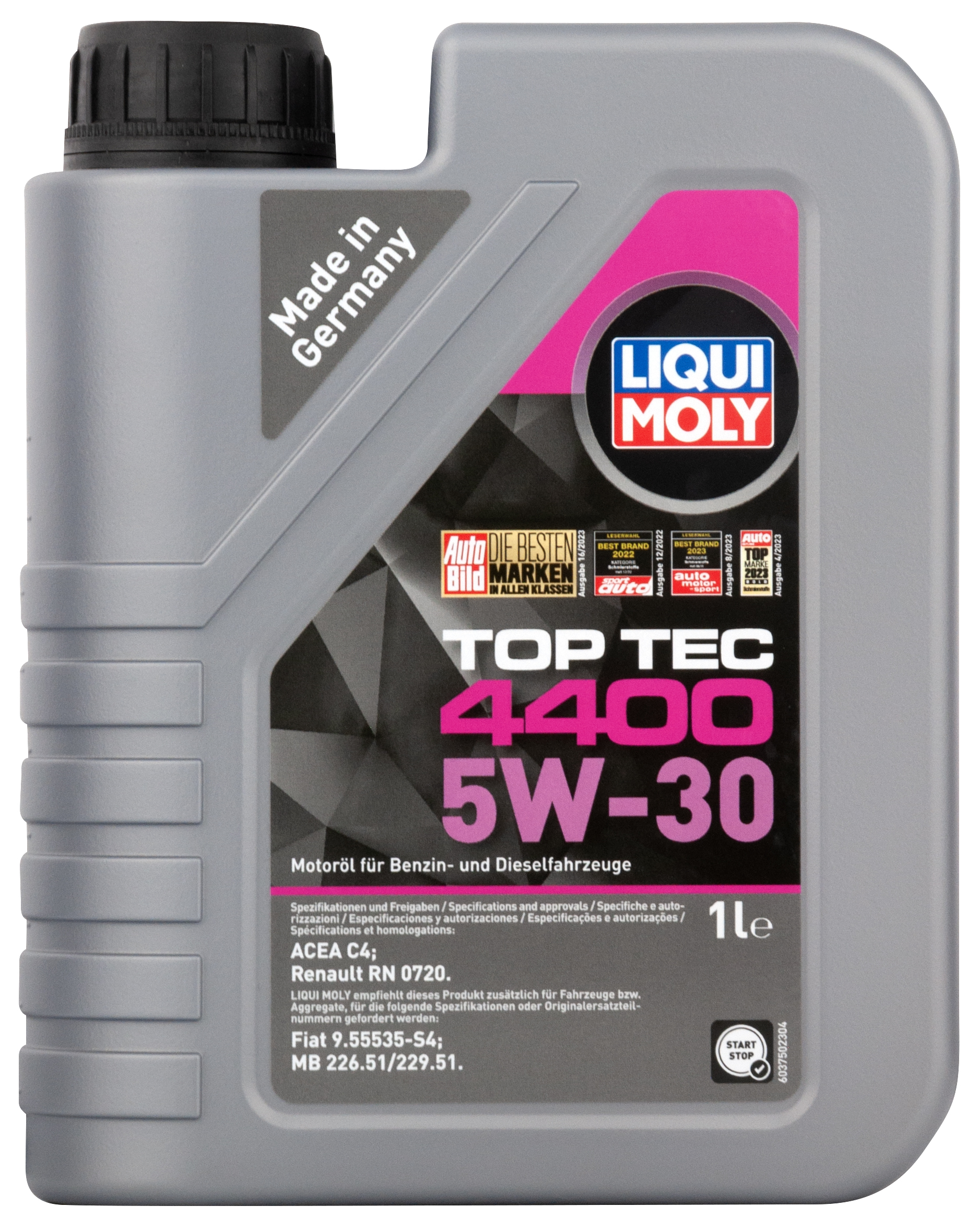 Моторное масло LIQUI MOLY Top Tec 4400 5W-30, RN 0720, синтетическое, 1л