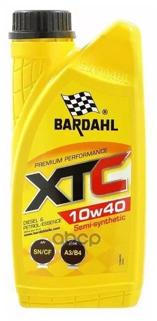 Масло моторное Bardahl XTC 10W-40 A3/B4 полусинтетическое 1 л