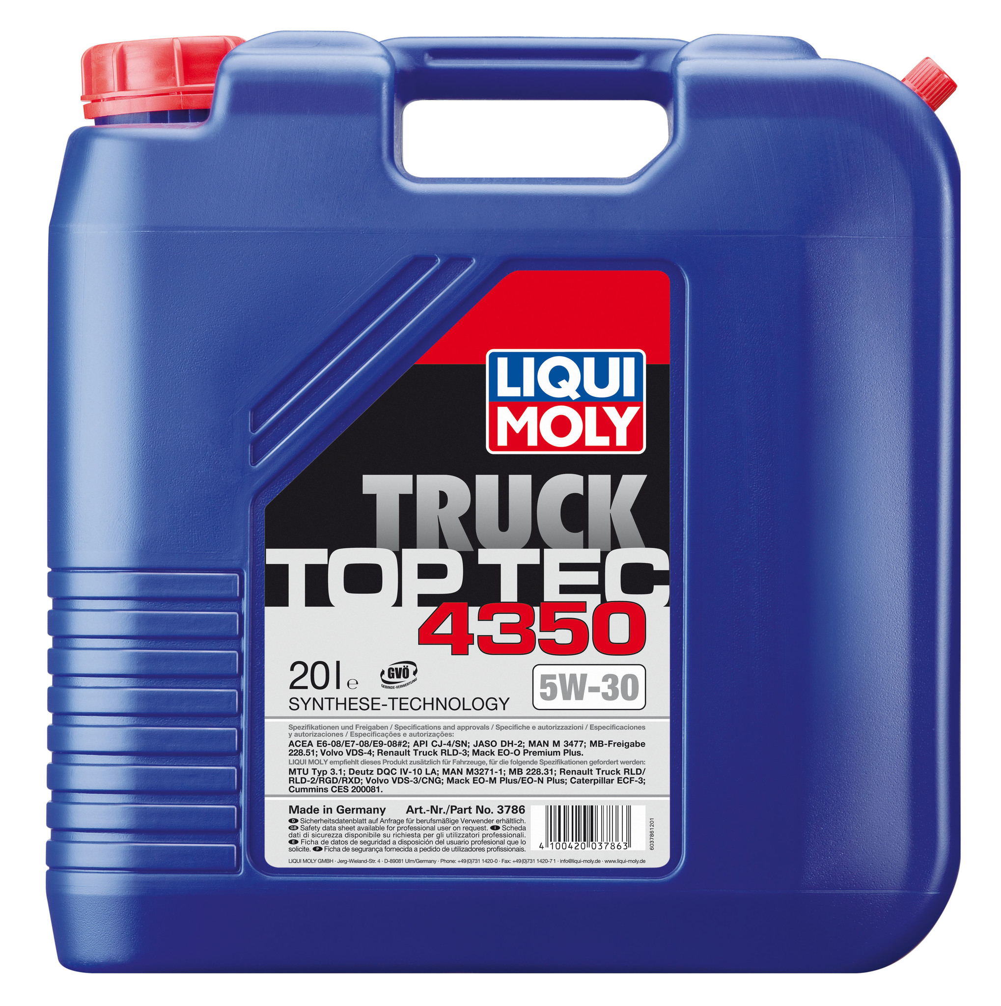 Liqui Moly Top Tec Truck 4350 5W30 Синтетическое моторное масло для дизельных двигателей