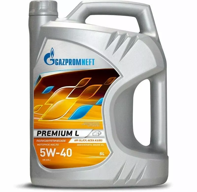 Синтетическое моторное масло Газпромнефть Premium L 5W-40, 5 л