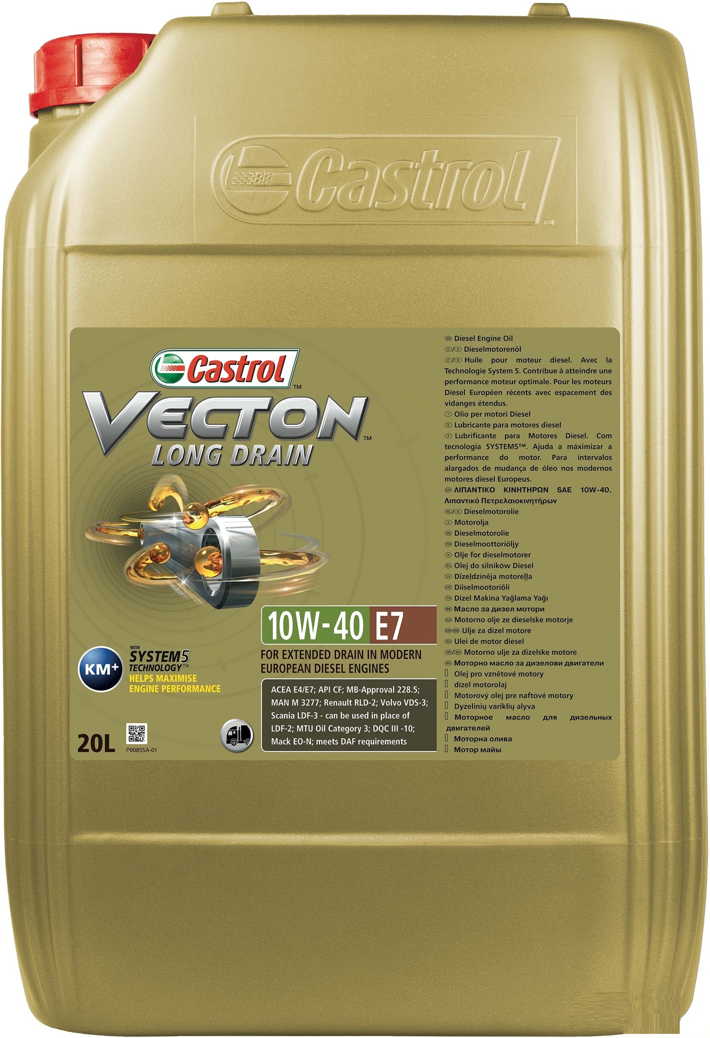 Castrol Vecton Long Drain E7 10W40 Дизельное масло для коммерческой техники
