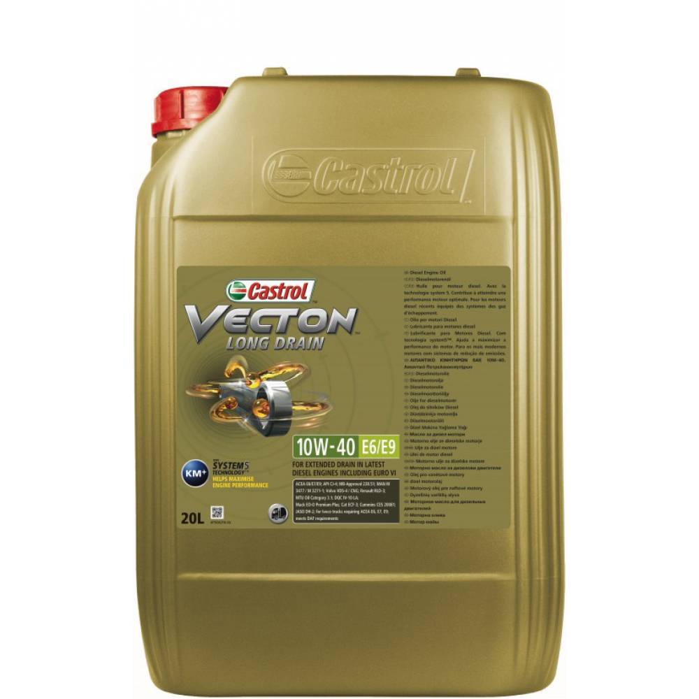 Castrol Vecton Long Drain 10W40 E6/E9 Дизельное моторное масло для грузовых автомобилей