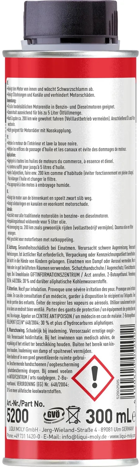 Долговременная промывка двигателя Liqui Moly Oil Schlamm Spulung 300мл