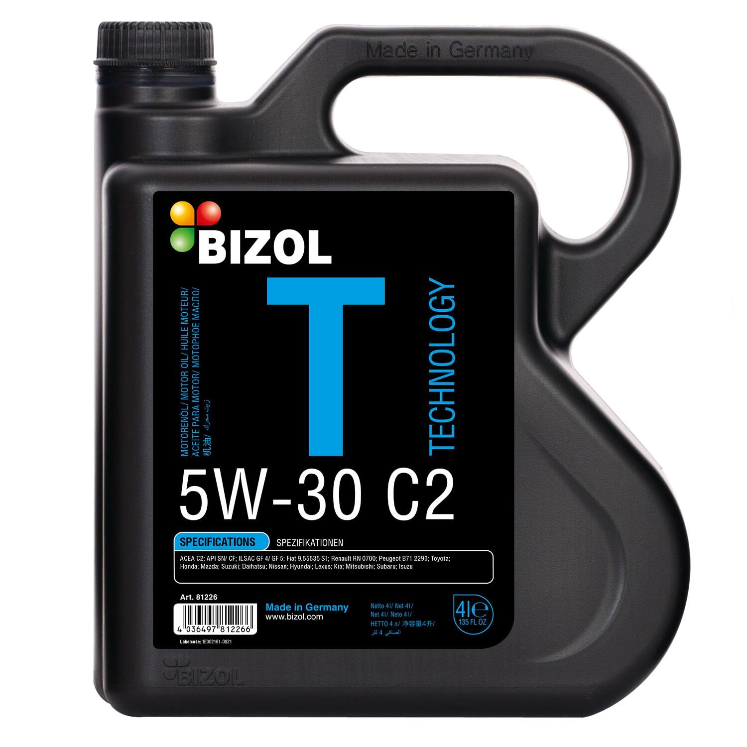 Моторное масло BIZOL НС Technology 5W-30 C2 4 литра