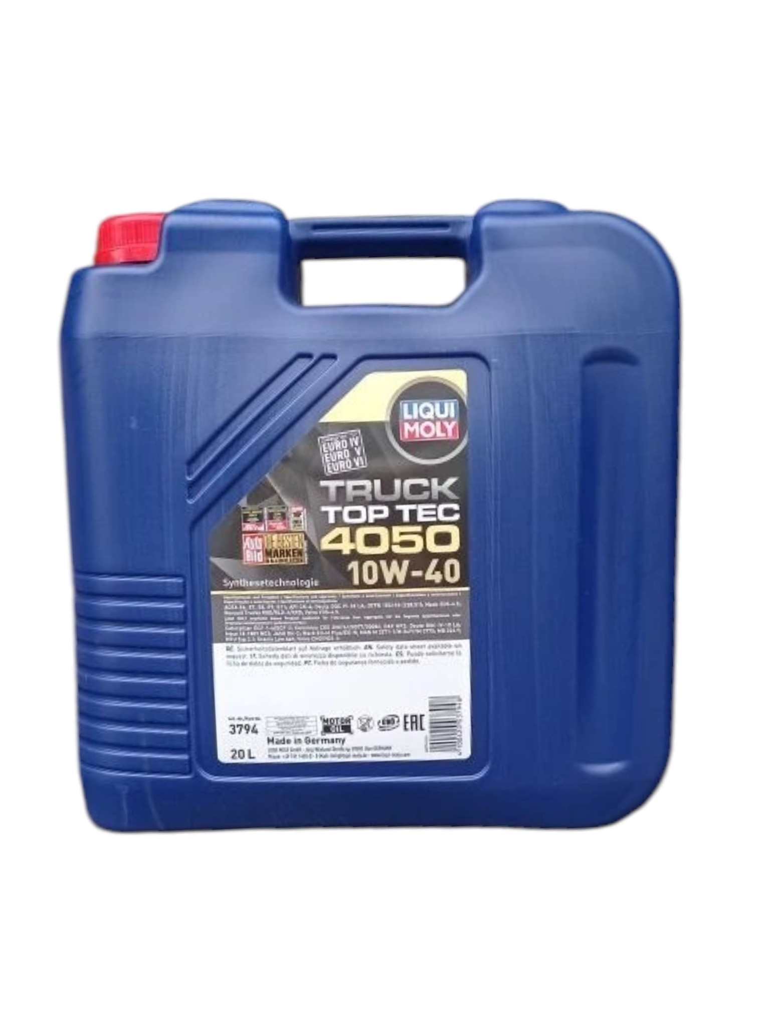 Масло моторное Liqui Moly Top Tec Truck 4050, 10W40, синтетическое, дизельное, 20л