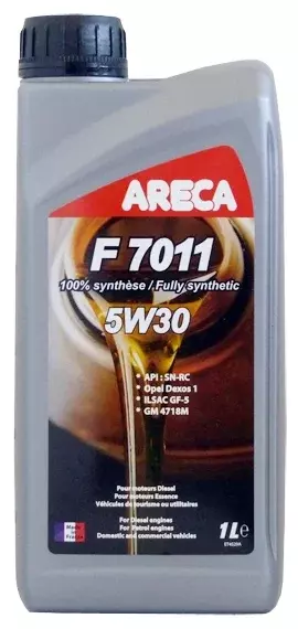 Масло моторное ARECA F7011 DEXOS 5W-30 синтетическое 1 л