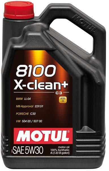 Моторное масло Motul 8100 X-CLEAN+ 5W30 синтетическое 4л
