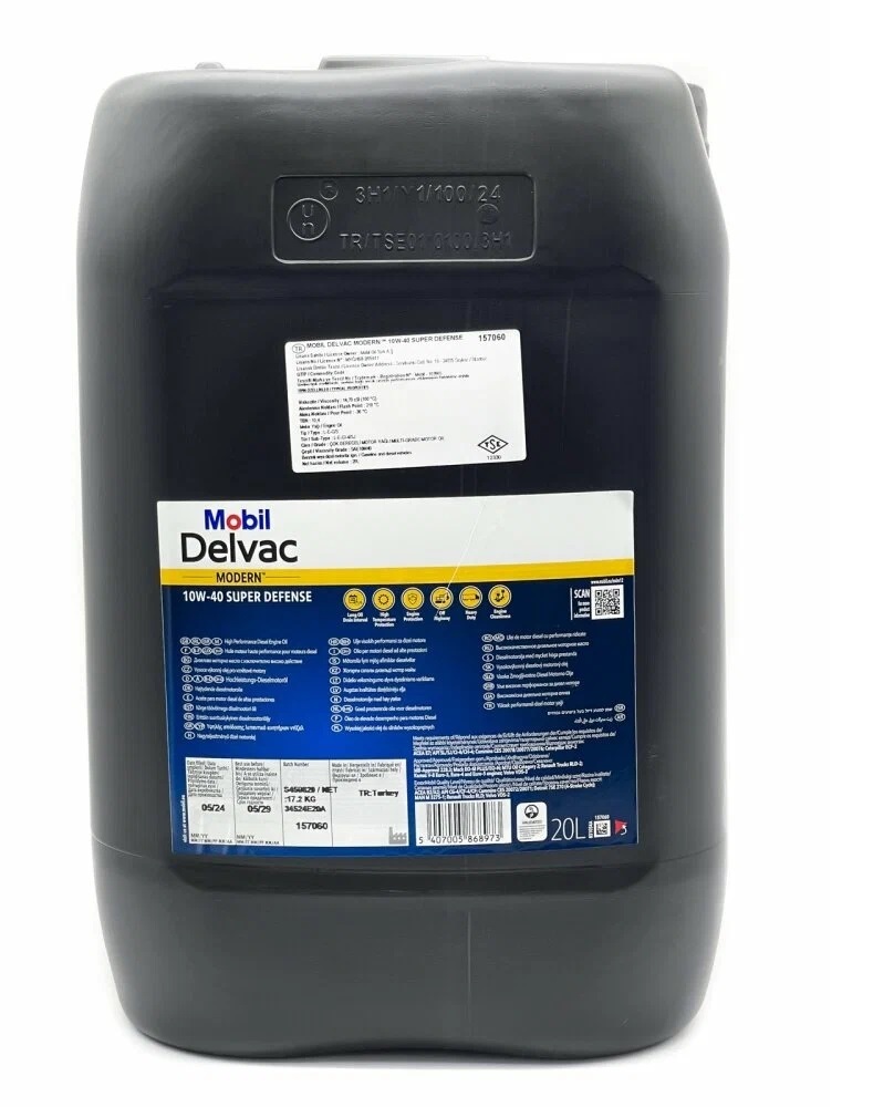 Масло моторное Mobil Delvac Modern Super Defense 10W40 синтетическое 20л