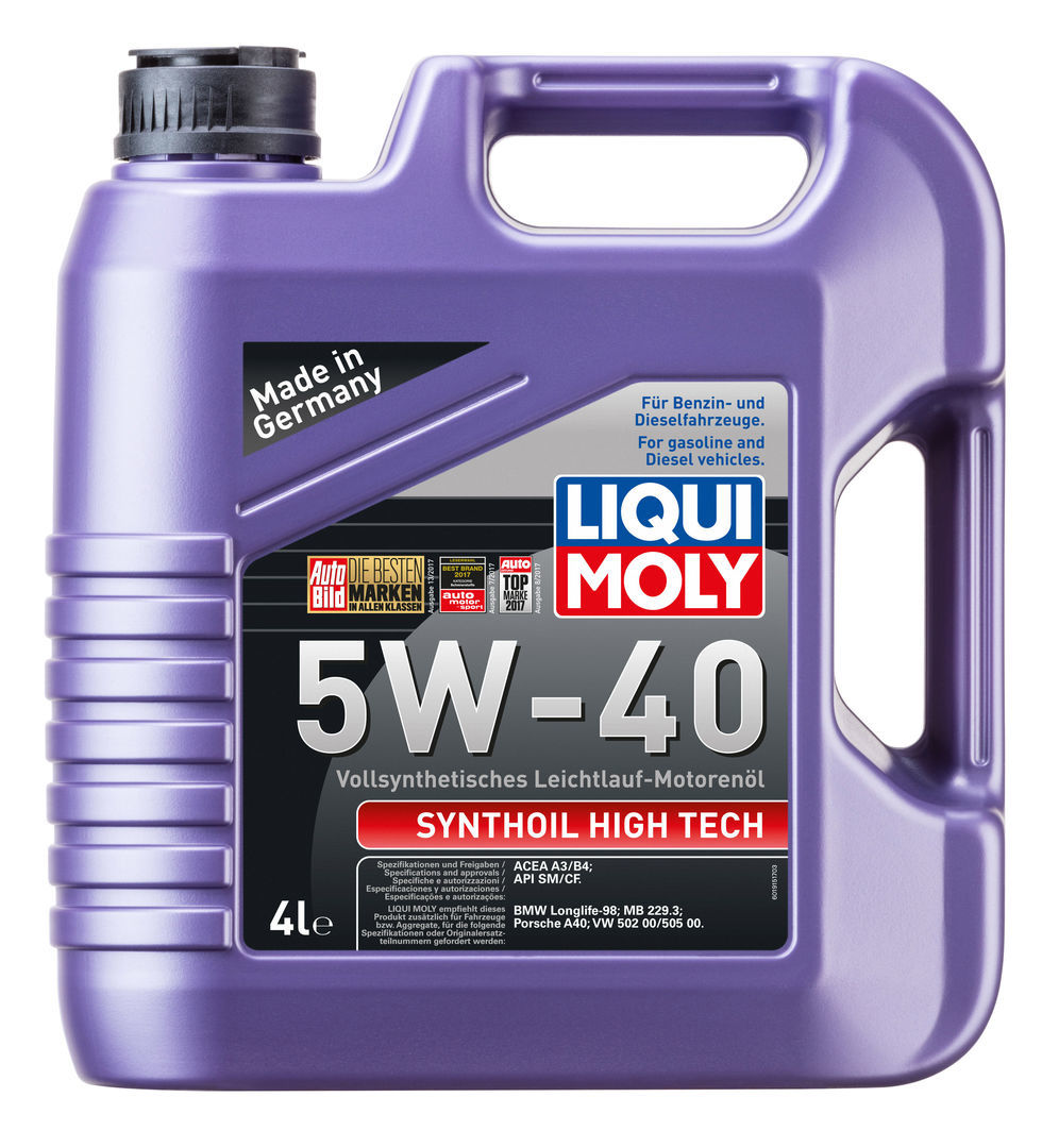 Моторное масло Liqui Moly  Synthoil High Tech 5W40 синтетическое 4л
