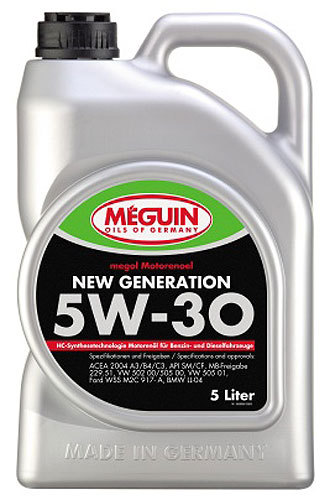 Синтетическое моторное масло Meguin Motorenoel New Generation 5W30 НС