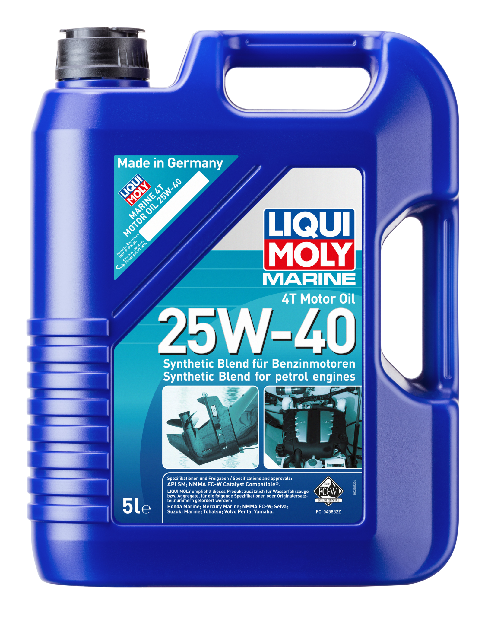 Минеральное моторное масло для лодок Marine 4T Motor Oil 25W-40, 5л