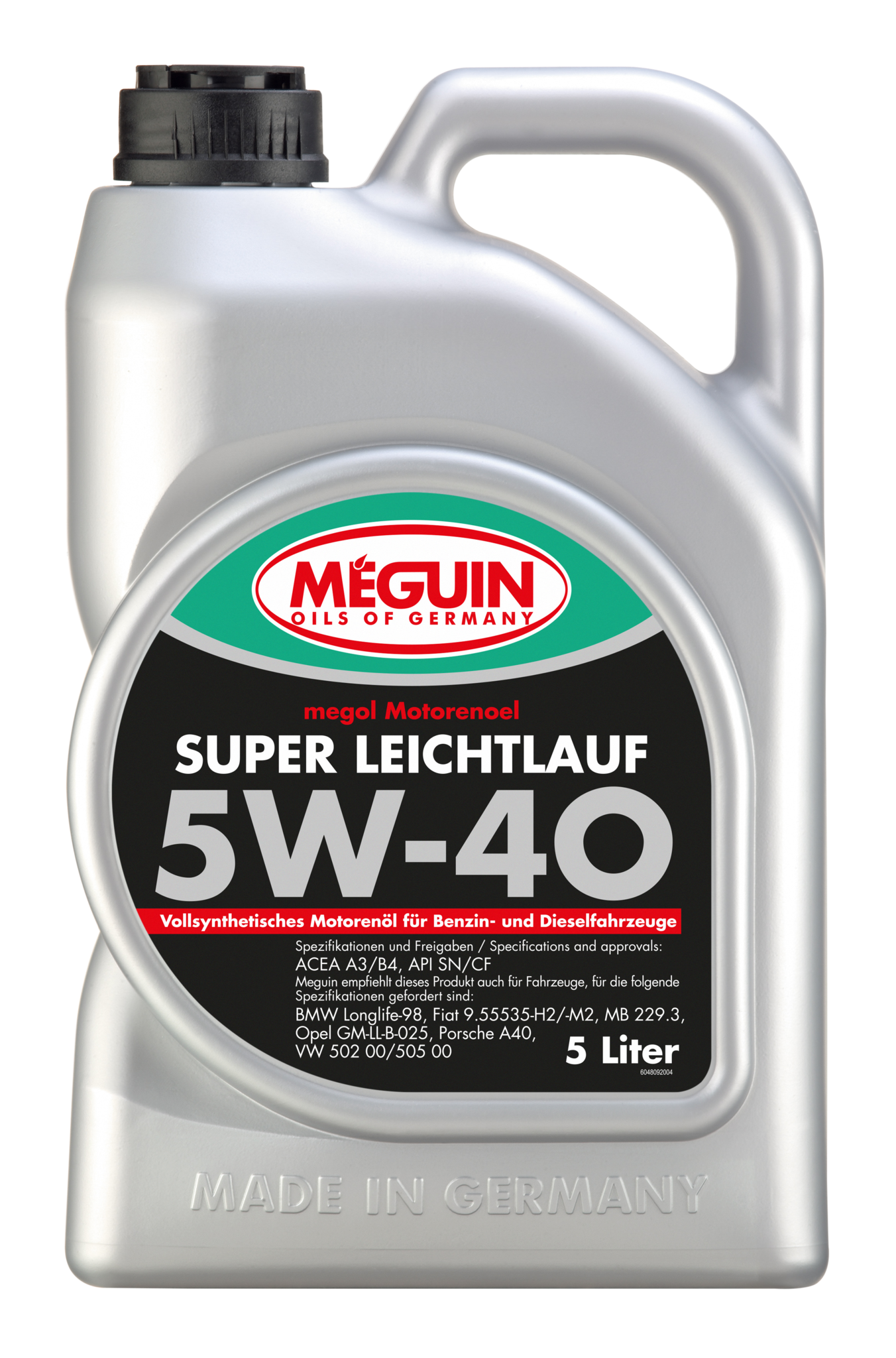 Megol Motorenoel Super Leichtlauf 5W40 синтетическое моторное масло 5л 4809