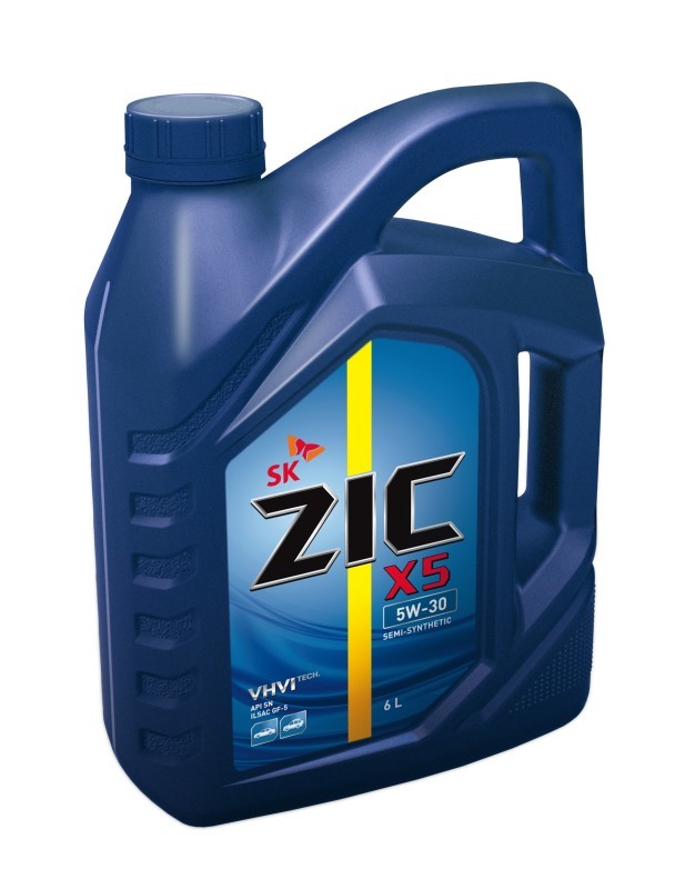 Моторное масло Zic X5 5W30 полусинтетическое 6л