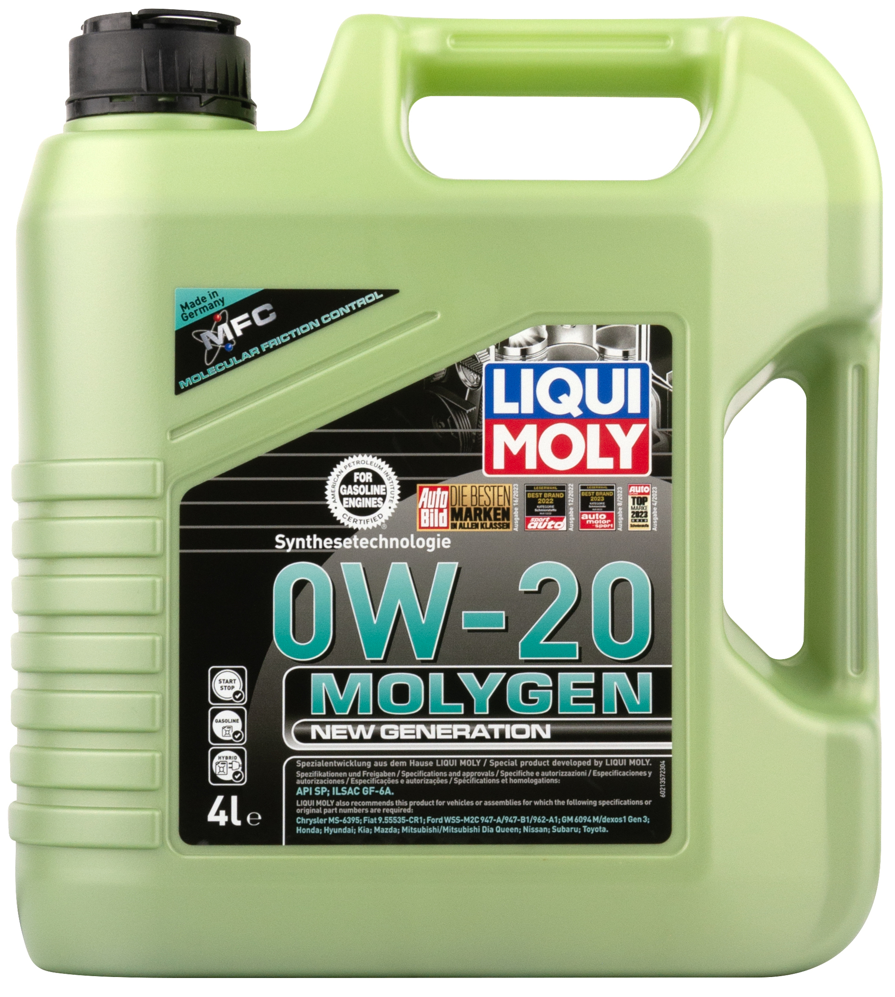 Масло моторное Liqui Moly Molygen New Generation 0W20 hc-синтетическое 4л
