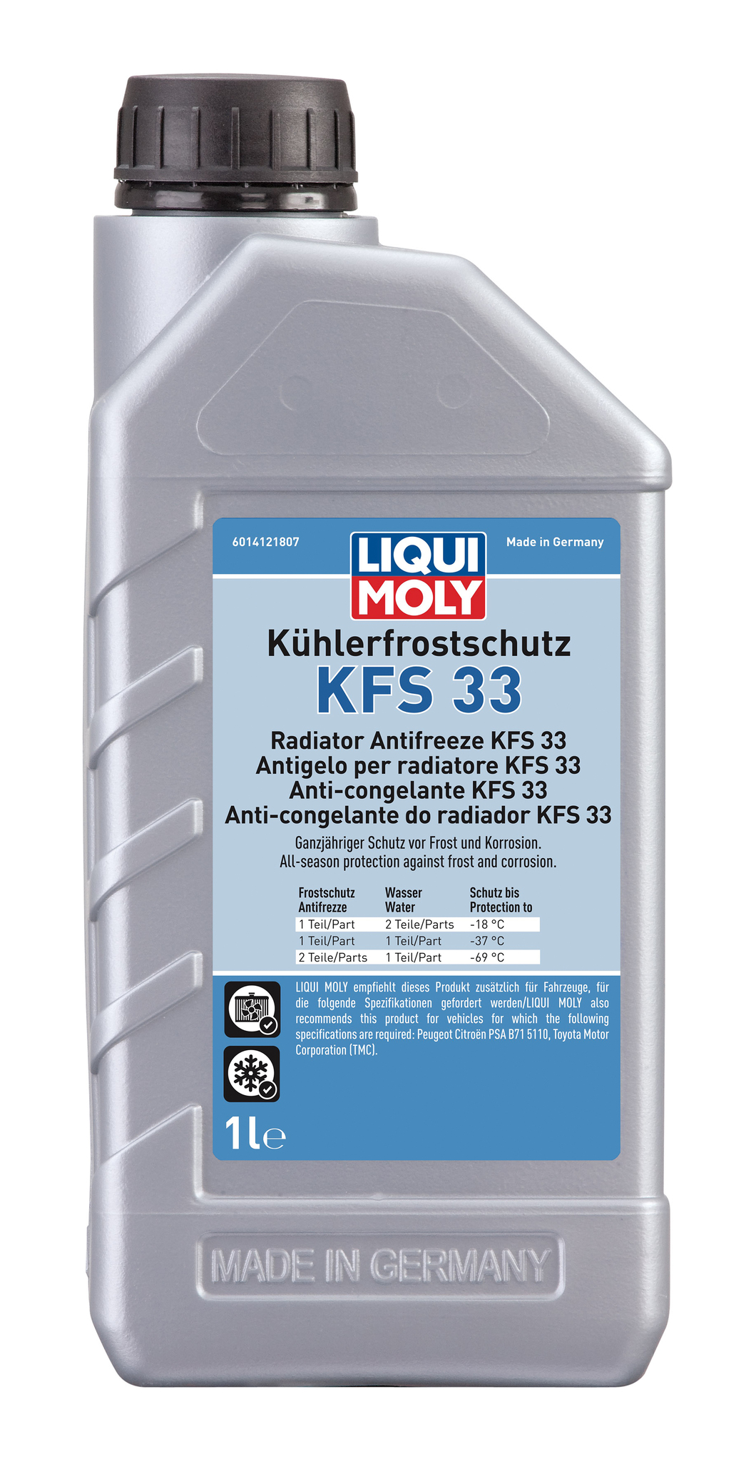 Антифриз-концентрат Liqui Moly Kuhlerfrostschutz KFS 33 синий 1л