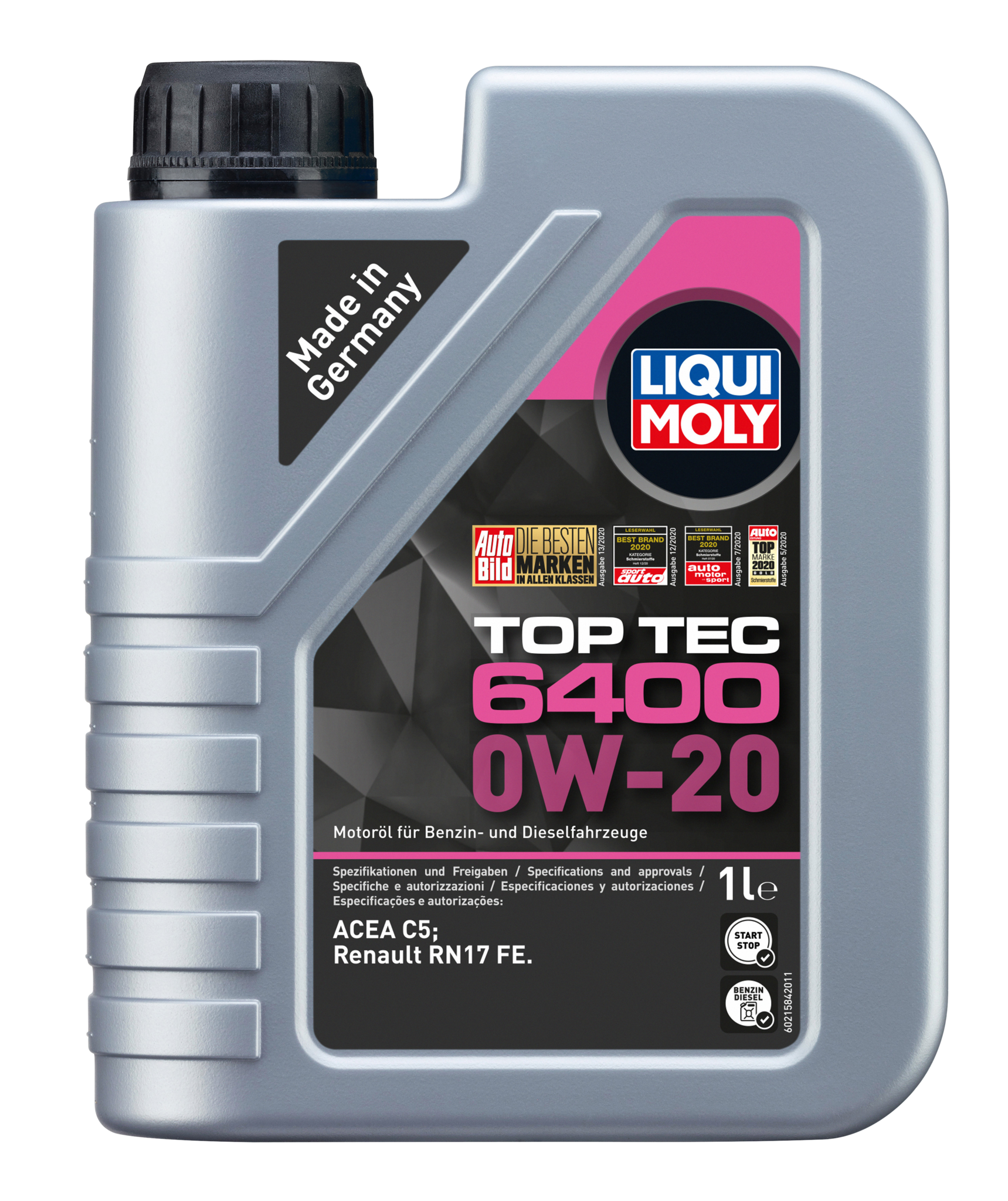 Liqui Moly Top Tec 6400 0W20 (1л) НС-синтетическое моторное масло