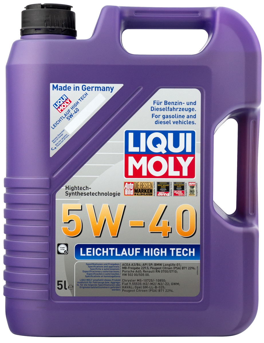 Моторное масло Liqui Moly Leichtlauf High Tech 5W40 hc-синтетическое 5л