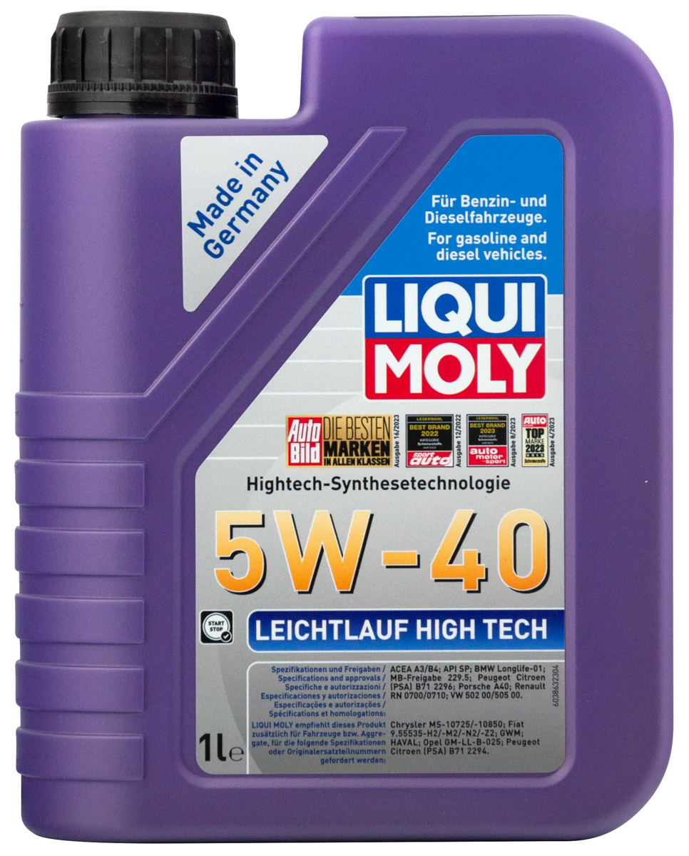 Моторное масло Liqui Moly Leichtlauf High Tech 5W40 hc-синтетическое 1л